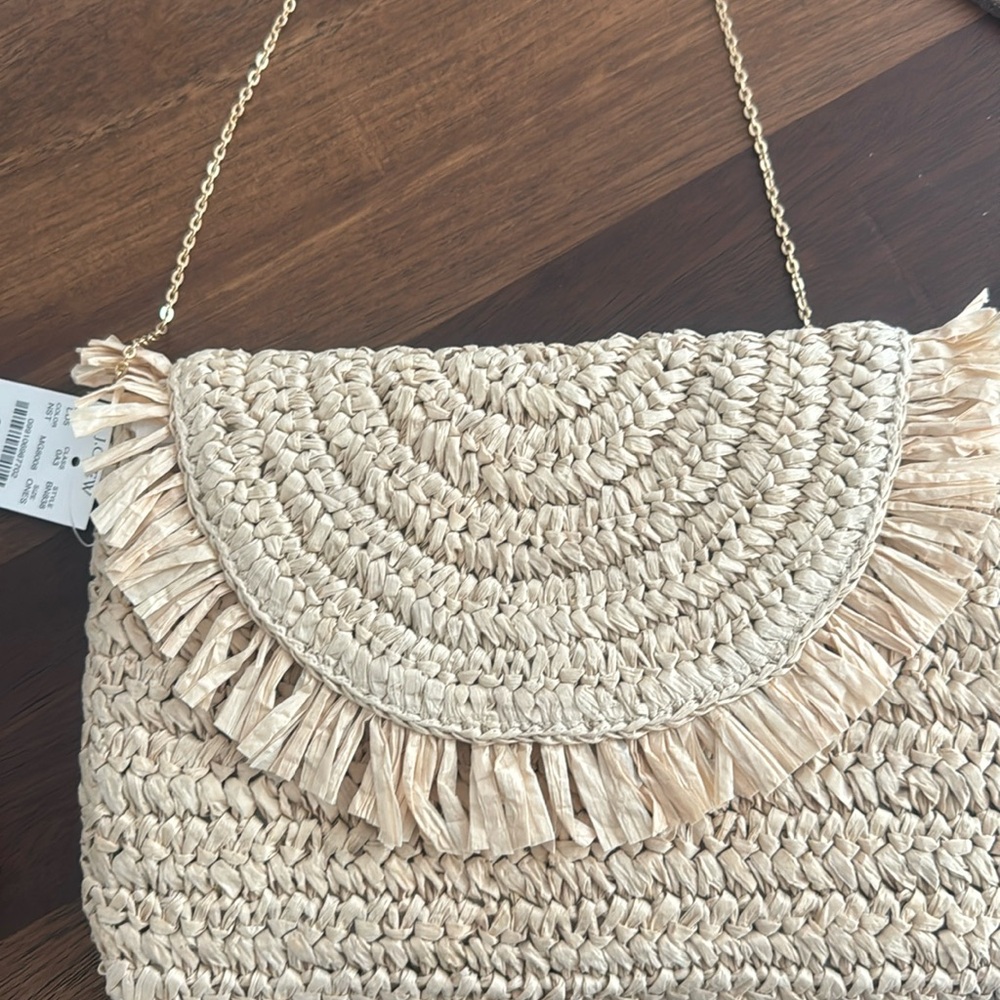 NWT Rafia Shoulder/ Clutch